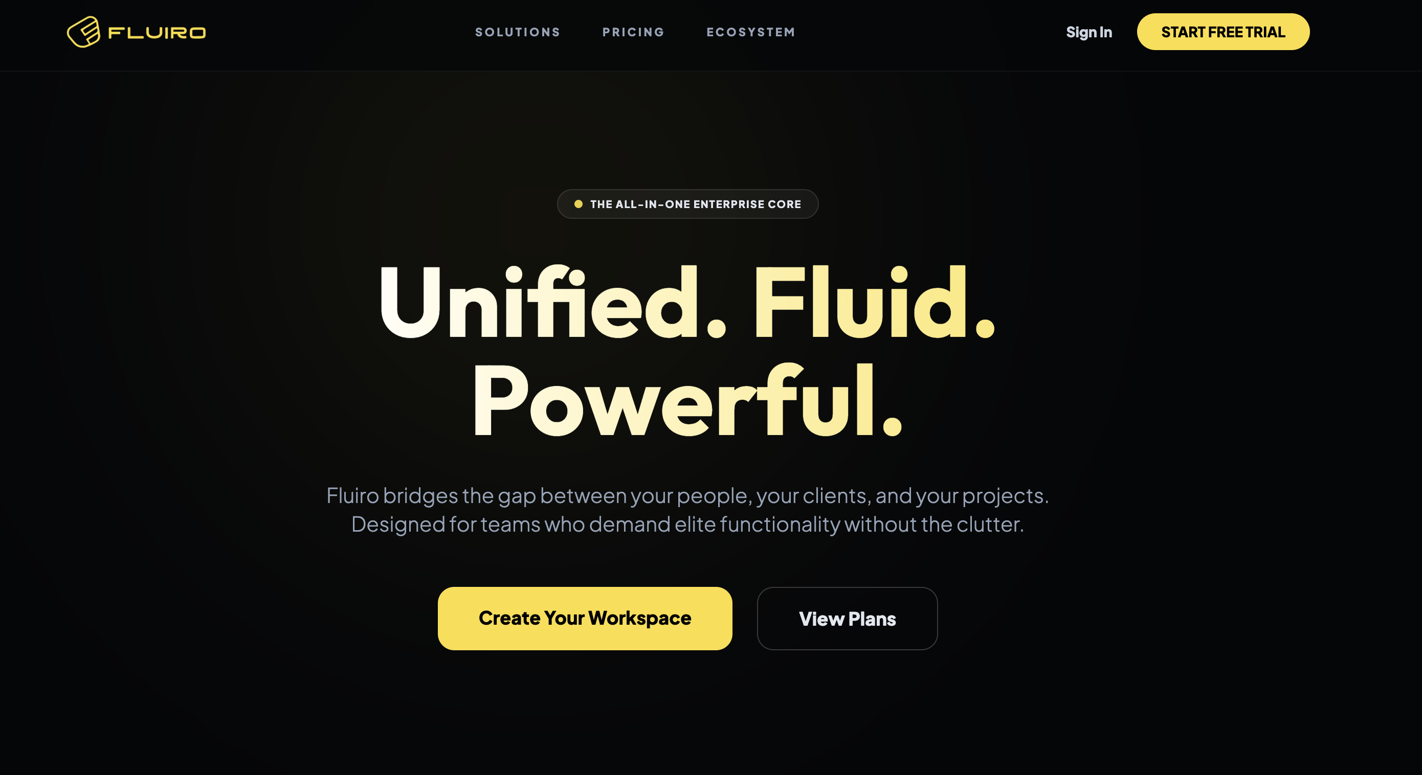 Fluiro Unified Platform Dashboard